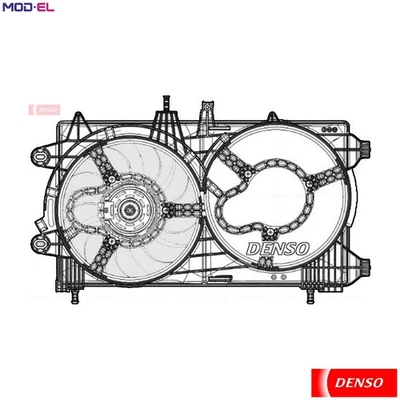 FAN ENGINE COOLING DER13012 FOR LANCIA 312A2.000/A5.000 0.9L 2cyl YPSILON - Image 1 of 4