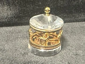 Carrusel giratorio miniatura cristal Swarovski 1" alto - Imagen 1 de 4