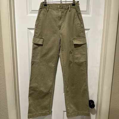 GAP Pants Womens 00 Loose Cargo Utility Desert Cactus Regenerative Cotton Khaki - Image 1 of 3