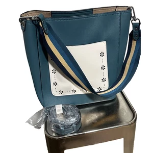Bandolera de hombro de cuero vegano verde bosque Boutique - Bolso de mano nuevo sin etiquetas - Imagen 1 de 9