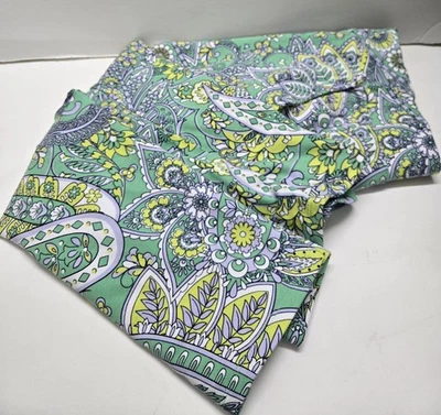 Nuevo sin etiqueta~Sport Savvy~Talla 3X~Verdes/Blanco Paisley/Patrón Floral Gauchos/Capris Foto 1 de 4