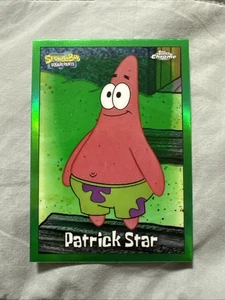 2025 Topps Chrome SpongeBob Patrick Star Kelp Green Refractor Holo 24 - Picture 1 of 2