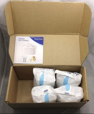 (4) Hskyhan Alkaline Water Filter Cartridges Replacement Pitcher Water Filters - Image 1 of 3