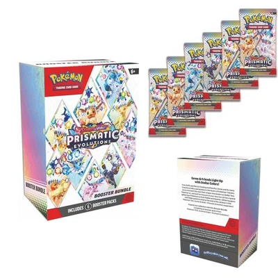 60pcs Prismatic Evolutions Booster Bundle Board Game Cards New & Factory Sealed - image 1 of 4