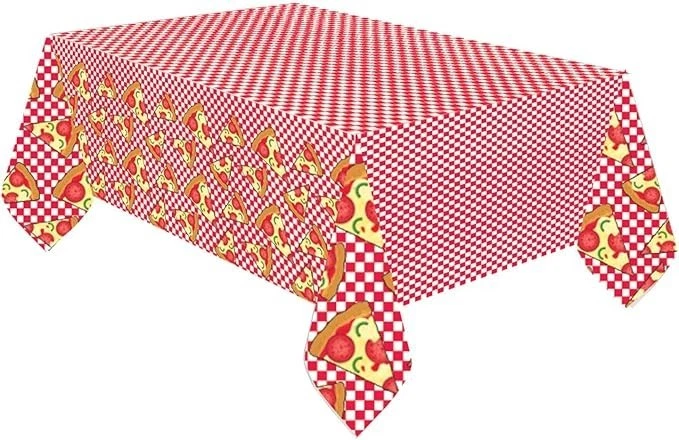 Cubierta de mesa de papel para fiesta de pizza Amscan - 54" x 96", 1 pieza, multicolor Foto 1 de 1