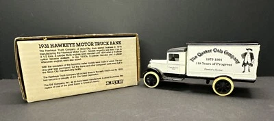 1931 Hawkeye Motor Truck Coin Bank Quaker Oats 118 Years of Progress ERTL 1:34 - Image 1 of 4