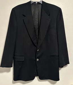 Canali Milano For James 100% Cashmere Black Blazer Coat Size 56 R USA 46 - Picture 1 of 10