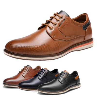 Zapatos de vestir Oxford para hombre Zapatos informales formales derby de negocios talla ancha 6,5-15 Foto 1 de 4