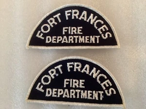 2 - Fort Frances Fire Department Patches Ontario / Cheesecloth Backing / 🇨🇦 - Picture 1 of 2