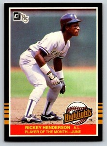 1985 Donruss Highlights #17 Rickey Henderson