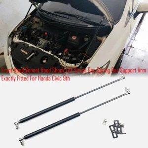 For Honda Civic 9th Bonnet Hood Shock Lift Struts Bar Support Arm Gas Spring - Picture 1 of 13