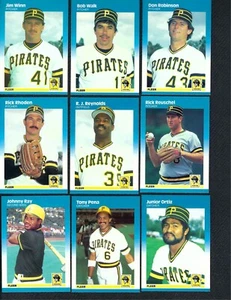 1987 Fleer Pittsburgh Pirates MLB Team Set, 23 Great Condition Cards - Bild 1 von 3