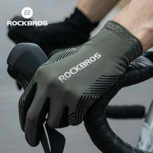 ROCKBROS Cycling Gloves Breathable MTB Road Bike Non-slip Gloves Touch Screen - Picture 1 of 13