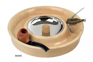 POSACENERE BATTIPIPA POSA PIPE ROTONDO LEGNO MASSELLO DI TIGLIO LUBINSKI EC018 - Imagen 1 de 1