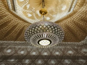Handmade Moroccan Brass Pendant Light | Intricate Ceiling Lamp Fixture with Stun - Picture 1 of 10