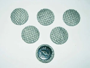 BOTONES CUBIERTOS TELA AZUL MAR Y GRIS CHENILLA MANCHA 23mm y 19MM TAPICERÍA B93 - Imagen 1 de 3