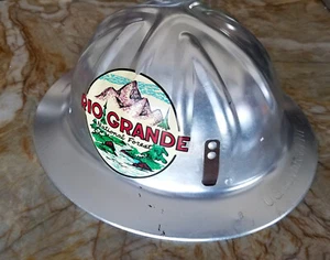 Vintage Wilson Full Brim Aluminum Hard Hat w Liner RIO GRANDE NF Forest Service - Picture 1 of 9
