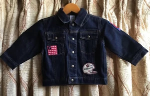 baby gap 4xl/4tg 4 Yrs. Denim Jacket W/ Patches 90s Stock New With Tags - Picture 1 of 4