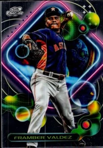 2023 Topps Cosmic Chrome Framber Valdez Houston Astros #92 - Picture 1 of 2
