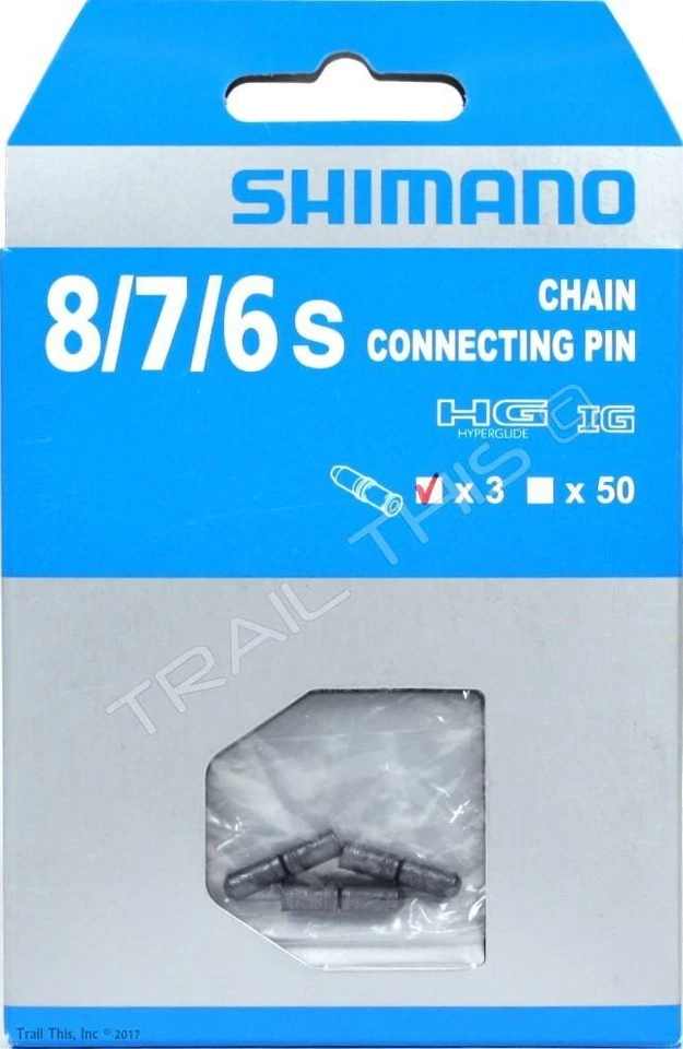 3-Pack Shimano 6 7 8-Speed Chain Connecting Pins fits CN-HG40 HG71 - Retail Pack - Image 1 of 3