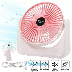 Air Circulator Electric Whole Room Table Fan Portable Small USB Fan 3 Wind Speed - Picture 1 of 12