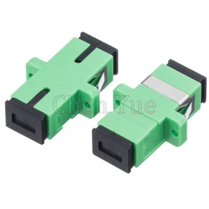 50pcs SC APC Adapter Connector Simplex Single mode Plastic SM Fiber Connector - Picture 1 of 5