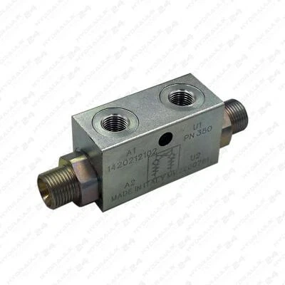 HYRDRAULIKTECHNIK24 GMBH Sperrventil Sperrblock hydraulisch entsperrbares Rückschlagventil G1/4" 12L