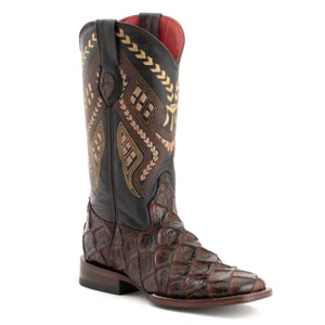 FERRINI Women's Bronco Square Toe Chocolate Western Boot (9339309) - Picture 1 of 6