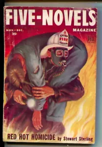 PULP: Five-Novels 11/1947-Dell-Firefighter cover & story-Adventure & mystery... - Picture 1 of 1