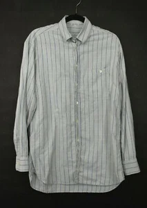 Salvatore Ferragamo Herren Graph Karo Langarm Knopfleiste Baumwolle Kleid Shirt M - Bild 1 von 7