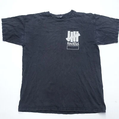HH Undefeated T-Shirt Men M Black Short Sleeve Logo Crew Neck Regular Fit - Image 1 of 4