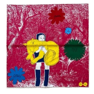 Hermes Petit Carre Scarf Lifelong Friend Pink 41×42cm - Picture 1 of 9