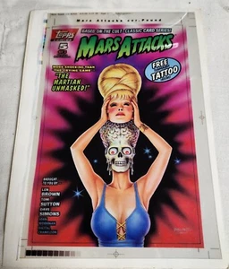 Vintage Topps Mars Attacks 5 of 5 Printers Proof Comic Rare Item OOAK - Picture 1 of 7