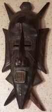 Maschera Facciale 40cm in legno intagliati a mano Wall Art Appeso Decorazione Tribale Africana (?