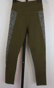 Zyia Active High Rise 7/8 Leggings Womans Size 2 Olive Green Speckled - Picture 1 of 9
