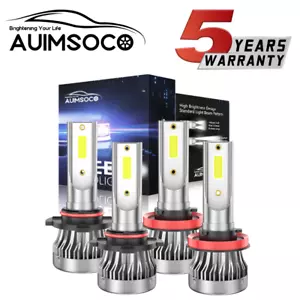 For GMC Sierra 1500 2500 2007-2013 Xenon White LED Headlight High Low Beam Bulbs - Picture 1 of 12