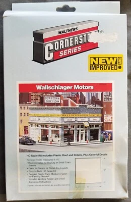 Walthers 3004 WALLSCHLAGER MOTORS Car Dealership Downtown Brick Building Kit - Image 1 of 4