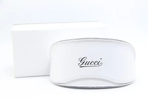 NEW GUCCI CASE WHITE LARGE AUTHENTIC EYEGLASSES SUNGLASSES CASE ONLY