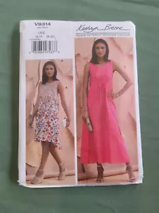 Vogue V9314 Misses' Sleeveless Boxy Wrap Dress Sewing Pattern Size 6-22 Uncut - Picture 1 of 4