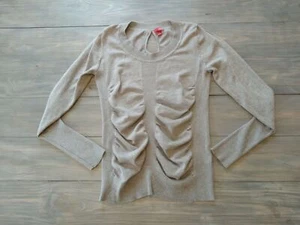 Bongo Women's Top Pullover Ruffle front gray size XL Extra Large Long Sleeve - Picture 1 of 11