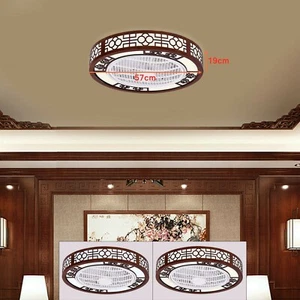 22" Modern Ceiling Fan Light LED Low Profile Chandelier Fan With Remote Control - Picture 1 of 8