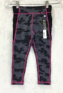Xersion / Black Gray Camo Stretch Athletic Leggings Yoga Pants / Girl's XXS 4-5 - Picture 1 of 6