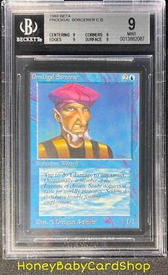 MTG Limited Edition Beta 1993 Prodigal Sorcerer BGS 9.0Q (Quad) MINT 93/94 - Image 1 of 4