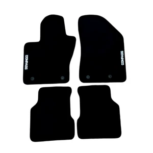 Car Floor Mats Velour For Jeep Compass 2 Waterproof Black Carpet Auto Liners New - Picture 1 of 13