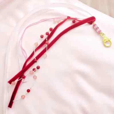 Pink & Red Gemstone Junk Journal Tassel • Bookish • Planner Tassel Craft Supply - Image 1 of 4