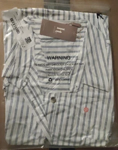 Womens Striped Button Down Shirts Classic Long Sleeve 2XL - Picture 1 of 2