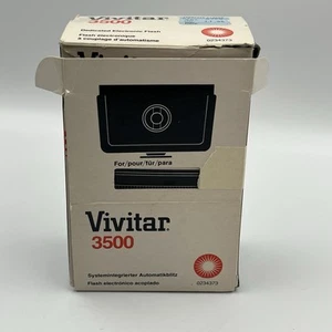 VIVITAR 3500 ZOOM THYRISTOR DEDICATED CAMERA FLASH 0234373 (NEW OLD STOCK) VTG - Picture 1 of 8