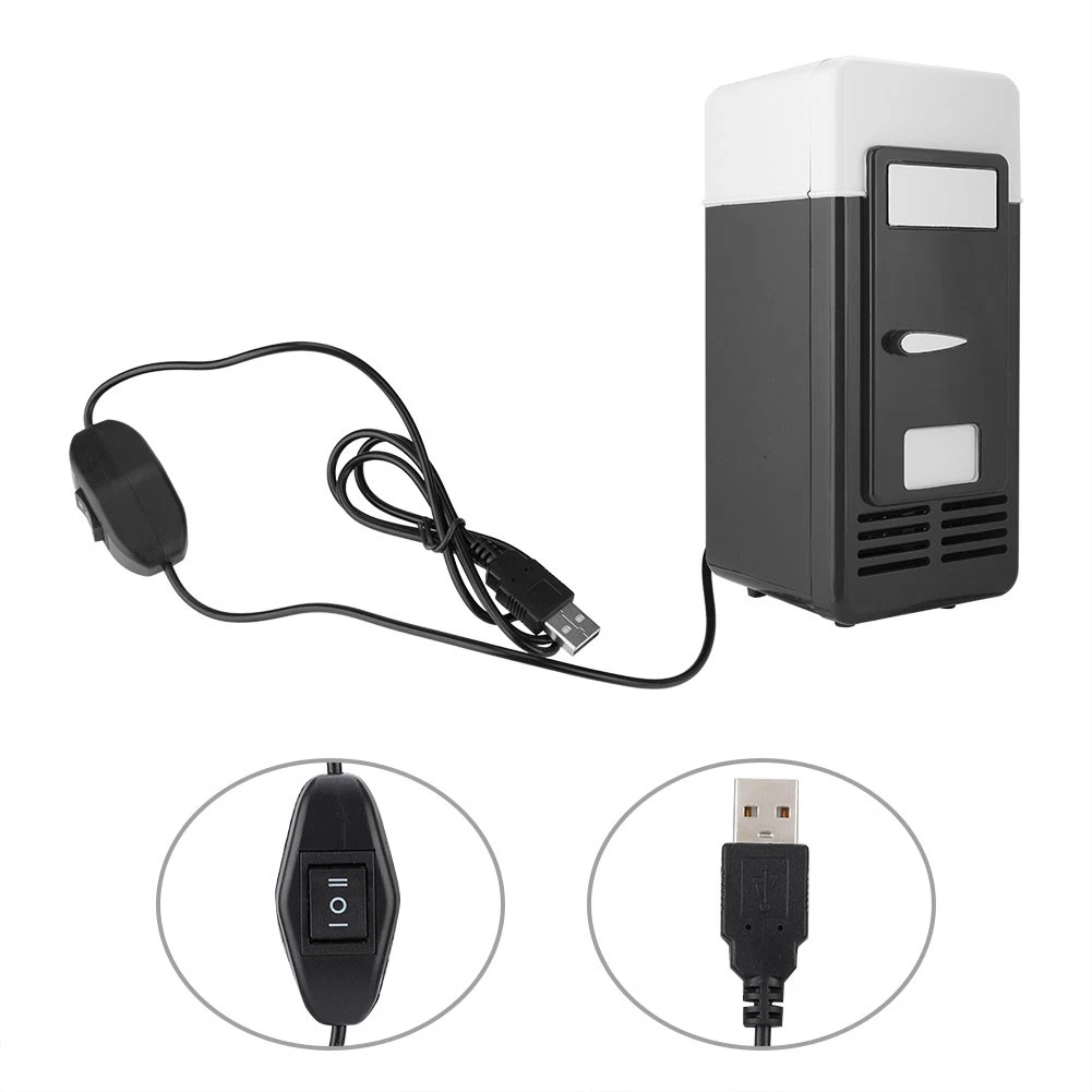 Mini Fridge USB : Portable Cooling Warming For Office, Car Travel, LED ...