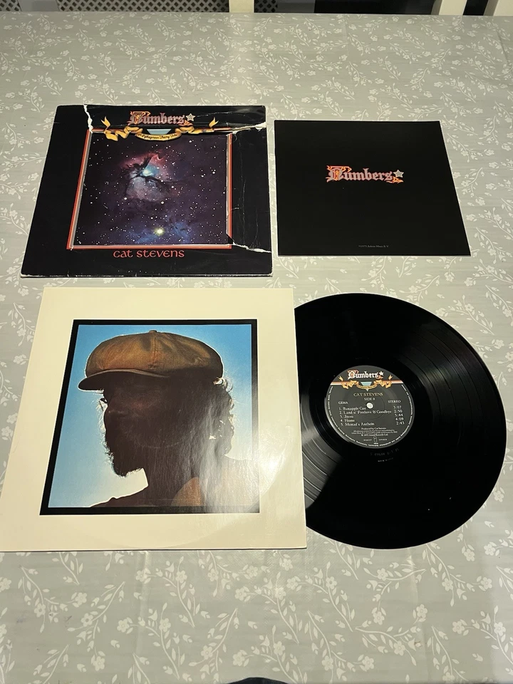Cat Stevens Numbers Vinyl US 1975 Island 1st Press LP Die Cut Cover And Booklet - Image 1 of 1