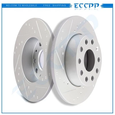 Discs Brake Rear Rotors For 2012-2013 Volkswagen Golf Highline Comfortline 2,0L - Изображение 1 из 4